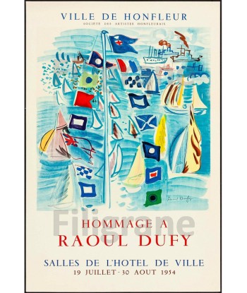 EXPOSITION HONFLEUR 1954 Rlvb POSTER/REPRODUCTION  d1 AFFICHE VINTAGE livraison et retour toujours gratuits