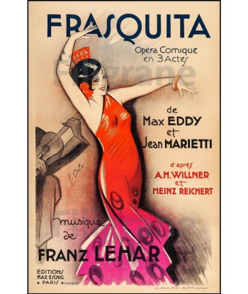 FRASQUITA OPéRA COMIQUE Rpkn POSTER/REPRODUCTION  d1 AFFICHE VINTAGE Les magasins à Paris et en Île-de-France