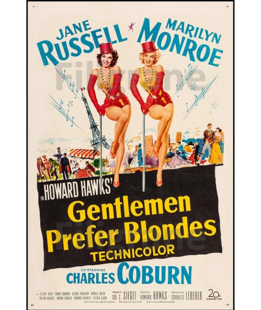 FILM GENTLEMEN PREFER BLONDES Rqea POSTER/REPRODUCTION  d1 AFFICHE VINTAGE pas cher 