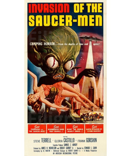 INVASION SAUCER MEN FILM Rrgs POSTER/REPRODUCTION  d1 AFFICHE VINTAGE acheter