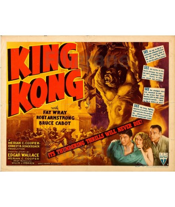 KING KONG  FILM Resa POSTER/REPRODUCTION  d1 AFFICHE VINTAGE Paris Déstockage Promo