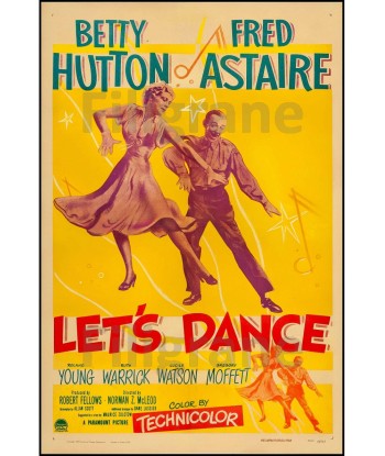 LET'S DANCE FILM ASTAIRE Rhij POSTER/REPRODUCTION  d1 AFFICHE VINTAGE une grave pollution 