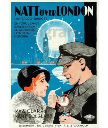 NATTöverLONDON  FILM  Rnju POSTER/REPRODUCTION  d1 AFFICHE VINTAGE de la marque