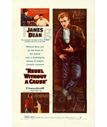 REBEL WITHOUT a CAUSE FILM Rkhb POSTER/REPRODUCTION  d1 AFFICHE VINTAGE Dans la société mordern