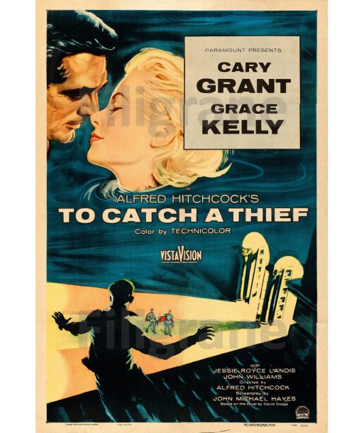 To CATCH a THIEF  FILM Rpgl POSTER/REPRODUCTION  d1 AFFICHE VINTAGE l'évolution des habitudes 