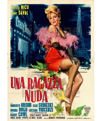 FILM Una RAGGAZZA NUDA Rppm POSTER/REPRODUCTION  d1 AFFICHE VINTAGE Les magasins à Paris