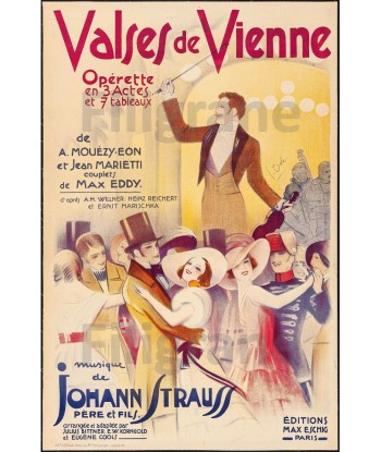 VALSES de VIENNE OPéRETTE Ream POSTER/REPRODUCTION  d1 AFFICHE VINTAGE votre