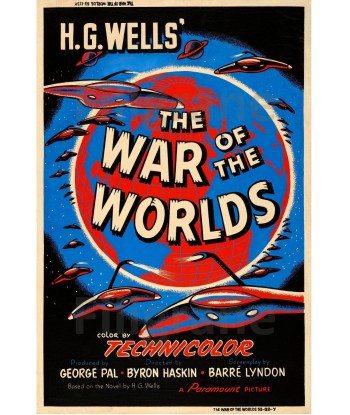 WAR of the WORLDS  FILM Rcxo POSTER/REPRODUCTION  d1 AFFICHE VINTAGE du meilleur 