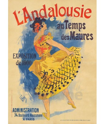 ANDALOUSIE EXPO 1900 Rfwh-POSTER/REPRODUCTION  d1 AFFICHE VINTAGE en stock