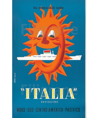 BATEAUX ITALIA NAVIGAZIONE Rwqt-POSTER/REPRODUCTION  d1 AFFICHE VINTAGE Comparez plus de prix