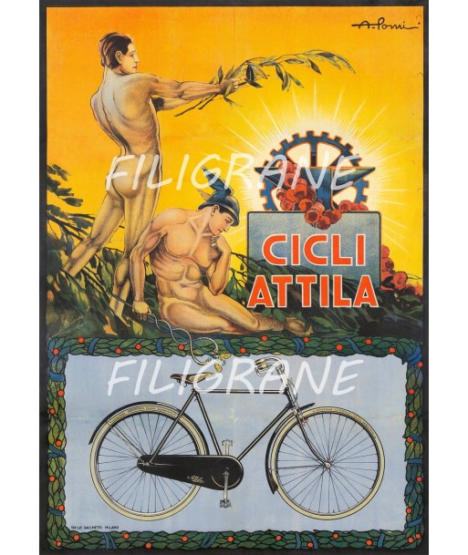 CICLI ATTILA VéLO/CYCLES Reta-POSTER/REPRODUCTION  d1 AFFICHE VINTAGE pas cher 