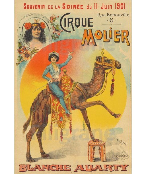 CIRQUE MOLIER B. ALLARTY Rdhn-POSTER/REPRODUCTION  d1 AFFICHE VINTAGE Comparez plus de prix