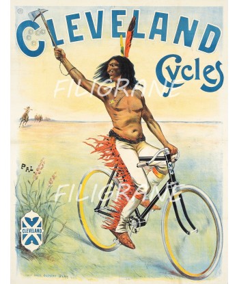 CLEVELAND VéLO/CYCLES Rxcb-POSTER/REPRODUCTION  d1 AFFICHE VINTAGE est présent 