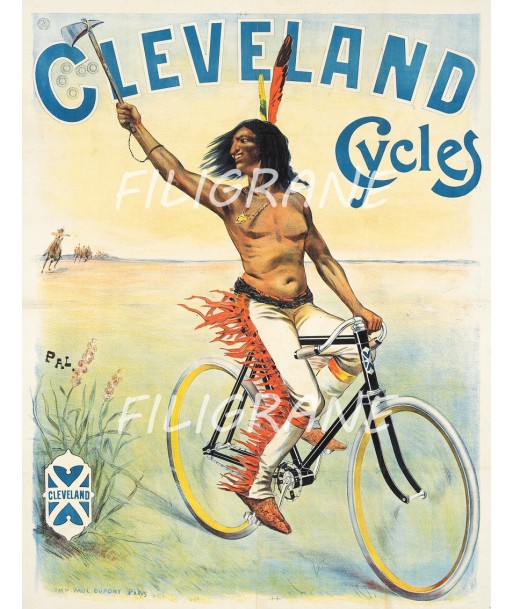 CLEVELAND VéLO/CYCLES Rxcb-POSTER/REPRODUCTION  d1 AFFICHE VINTAGE est présent 