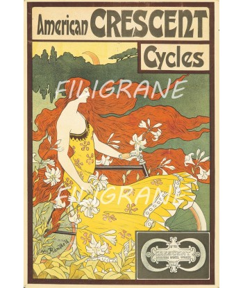 CRESCENT VéLO/CYCLES Rizg-POSTER/REPRODUCTION  d1 AFFICHE VINTAGE Le MVP de beaucoup