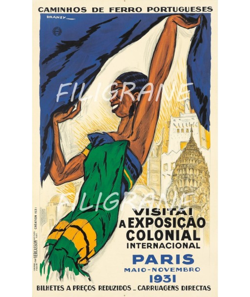 EXPO COLONIALE PARIS 1931 Rzsj-POSTER/REPRODUCTION  d1 AFFICHE VINTAGE paiement sécurisé