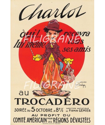 FILM CHARLOT au TROCADERO Rxlq-POSTER/REPRODUCTION  d1 AFFICHE VINTAGE Par le système avancé 