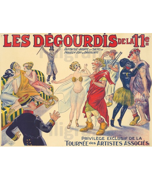 FILM LES DéGOURDIS de la 11e Rvdm-POSTER/REPRODUCTION  d1 AFFICHE VINTAGE en stock