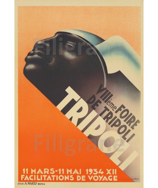 FOIRE TRIPOLI 1934 Rlxl-POSTER/REPRODUCTION  d1 AFFICHE VINTAGE offre 