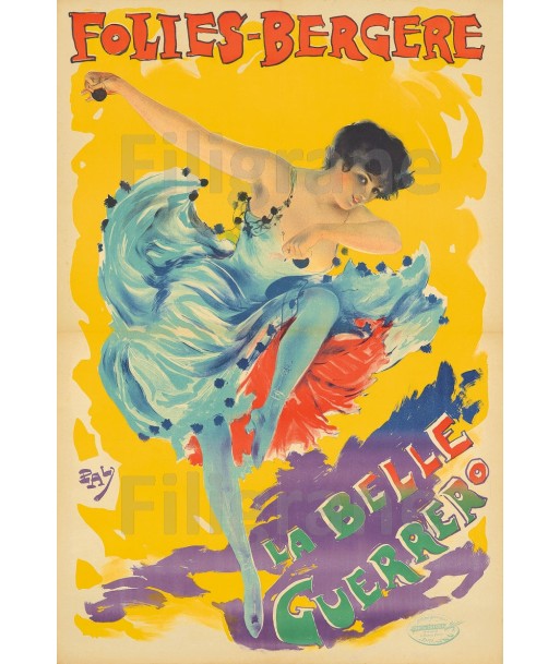 FOLIES BERGèRE CABARET Rfxb-POSTER/REPRODUCTION  d1 AFFICHE VINTAGE paiement sécurisé