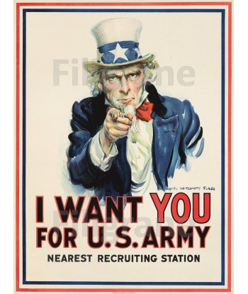 I WANT YOU for US ARMY Rtbr-POSTER/REPRODUCTION  d1 AFFICHE VINTAGE les ctes