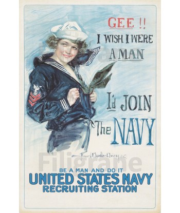 JOIN the NAVY US ARMY Rrnd-POSTER/REPRODUCTION  d1 AFFICHE VINTAGE 50% de réduction en Octobre 2024