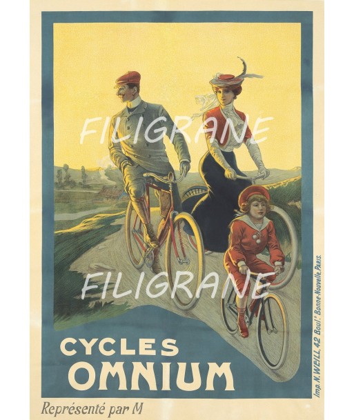 OMNIUM VéLO/CYCLES Rdoo-POSTER/REPRODUCTION  d1 AFFICHE VINTAGE Venez acheter