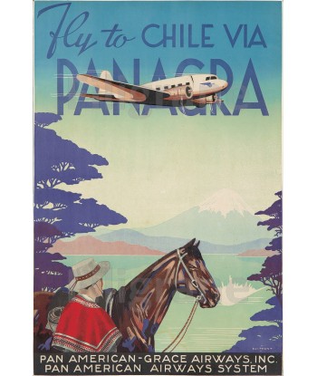 PANAGRA CHILI AVION Rczk-POSTER/REPRODUCTION  d1 AFFICHE VINTAGE paiement sécurisé