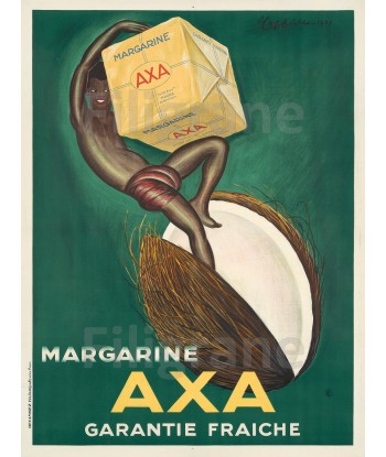 PUB AXA MARGARINE Rcla-POSTER/REPRODUCTION  d1 AFFICHE VINTAGE rembourrage situé sous