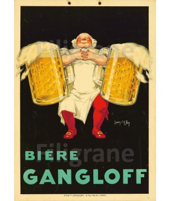 PUB BièRE GANGLOFF Rels-POSTER/REPRODUCTION  d1 AFFICHE VINTAGE Les magasins à Paris