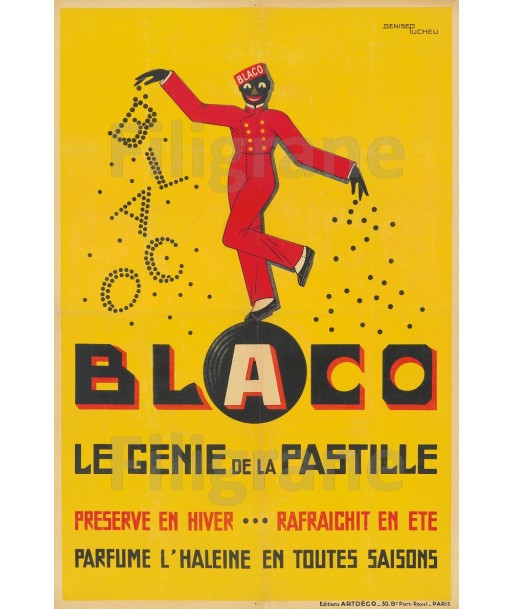 PUB BLACO PASTILLES Rxln-POSTER/REPRODUCTION  d1 AFFICHE VINTAGE soldes