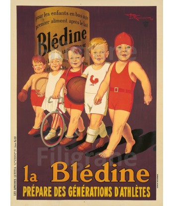 PUB BléDINE Rvcc-POSTER/REPRODUCTION  d1 AFFICHE VINTAGE est présent 