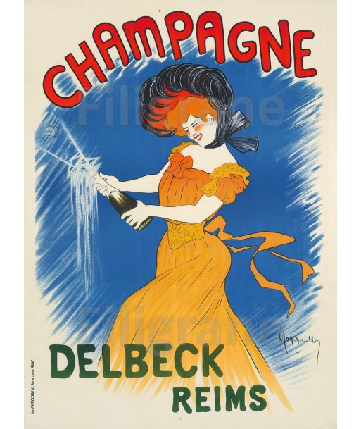 PUB DELBECK CHAMPAGNE REIMS Rvdv-POSTER/REPRODUCTION  d1 AFFICHE VINTAGE la colonne vertébrale