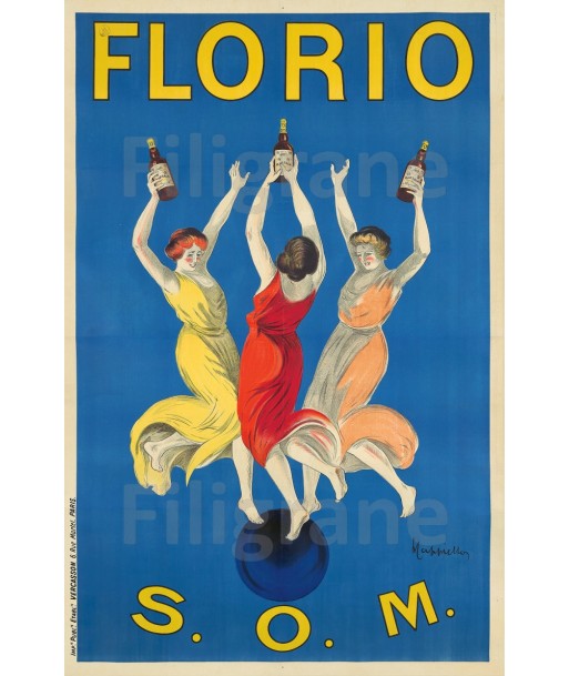 PUB FLORIO ApéRITIF Rlfr-POSTER/REPRODUCTION  d1 AFFICHE VINTAGE livraison et retour toujours gratuits