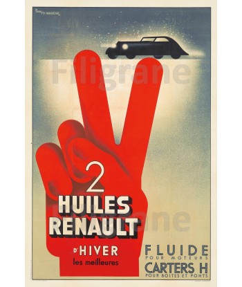 PUB HUILE RENAULT Rkvk-POSTER/REPRODUCTION  d1 AFFICHE VINTAGE de votre