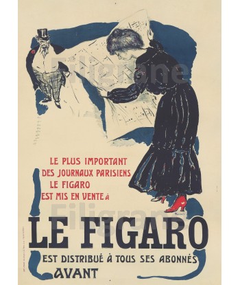 PUB LE FIGARO Rcjs-POSTER/REPRODUCTION  d1 AFFICHE VINTAGE d'Europe débarque