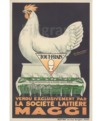 PUB OEUFS MAGGI Rcyj-POSTER/REPRODUCTION  d1 AFFICHE VINTAGE le concept de la Pate a emporter 