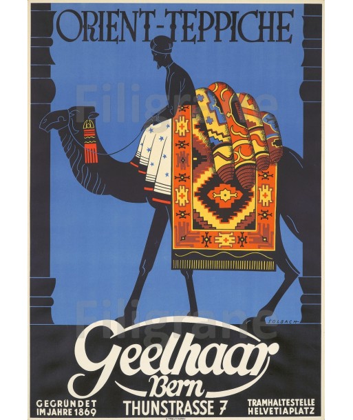 PUB ORIENT TEPPICHE Rblq-POSTER/REPRODUCTION  d1 AFFICHE VINTAGE l'évolution des habitudes 