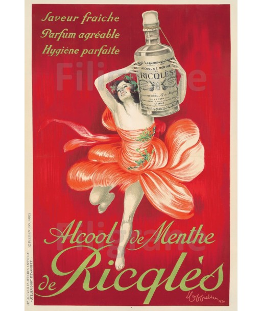 PUB RICQLèS ALCOOL MENTHE Rqzi-POSTER/REPRODUCTION  d1 AFFICHE VINTAGE le des métaux précieux