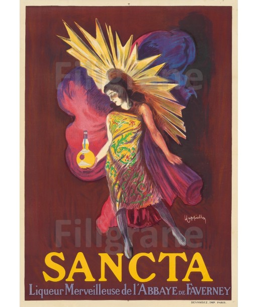 PUB SANCTA LIQUEUR FAVERNEY Rxnx-POSTER/REPRODUCTION  d1 AFFICHE VINTAGE Le MVP de beaucoup