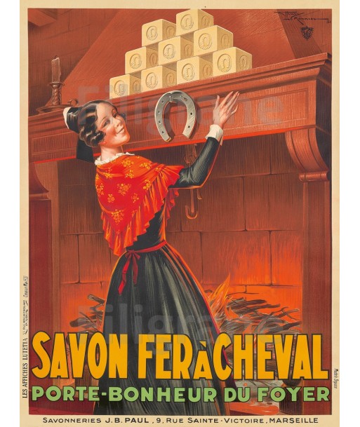 PUB SAVON FER à CHEVAL Rzwf-POSTER/REPRODUCTION  d1 AFFICHE VINTAGE les ctes