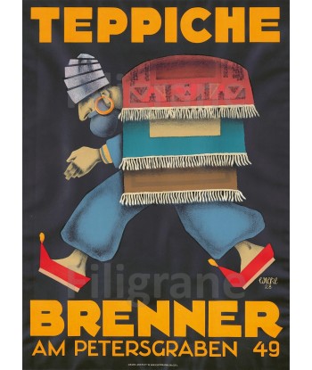 PUB TEPPICHE BRENNER Rbay-POSTER/REPRODUCTION  d1 AFFICHE VINTAGE shop