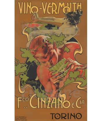 PUB VINO VERMOUTH CINZANO Rtpz-POSTER/REPRODUCTION  d1 AFFICHE VINTAGE meilleur choix