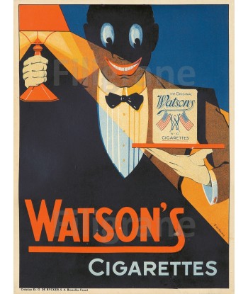 PUB WATSON'S CIGARETTES Repo-POSTER/REPRODUCTION  d1 AFFICHE VINTAGE chez Cornerstreet bien 