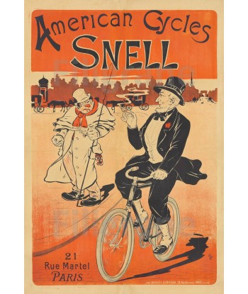 SNELL VéLO/CYCLES Rmhh-POSTER/REPRODUCTION  d1 AFFICHE VINTAGE brillant des détails fins