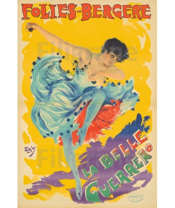 SPECTACLE BELLE GUERRERO DANSEUSE Rxrq-POSTER/REPRODUCTION  d1 AFFICHE VINTAGE pour bénéficier 