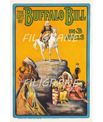 SPECTACLE BUFFALO BILL INDIENS Rzdm-POSTER/REPRODUCTION  d1 AFFICHE VINTAGE la chaussure