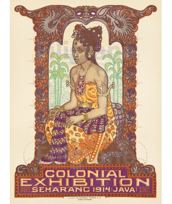 SPECTACLE COLONIAL EXHIBITION 1914 Relt-POSTER/REPRODUCTION  d1 AFFICHE VINTAGE Pour