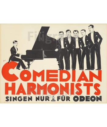 SPECTACLE COMEDIAN HARMONIST Rmmd-POSTER/REPRODUCTION  d1 AFFICHE VINTAGE rembourrage situé sous