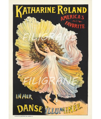 SPECTACLE KATHARINE ROLAND DANSEUSE Ravq-POSTER/REPRODUCTION  d1 AFFICHE VINTAGE Livraison rapide